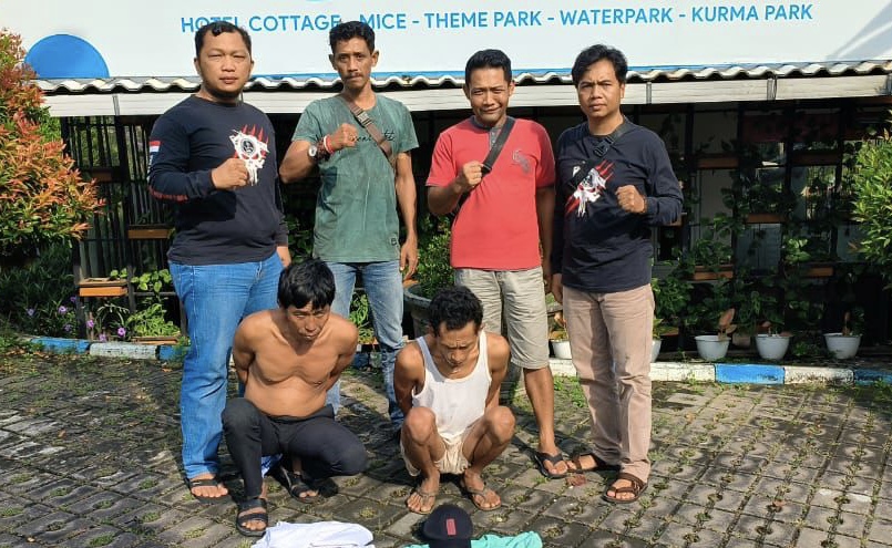 Dua pelaku gendam yang berhasil diamankan tim satreskrim Polres Kapuas, Selasa (21/22). (istimewa)