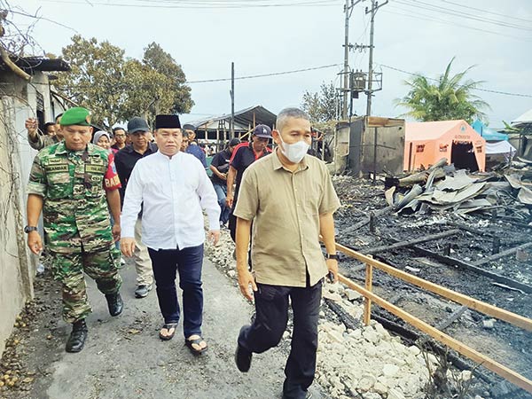 bupati kotim tinjau kebakaran