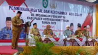 Bupati Kotim Halikinnor saat memberikan arahan kepada ASN Kotim, belum lama ini. (dok.radarsampit)