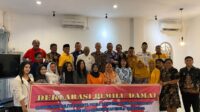 Pengurus sejumlah partai politik dalam kegiatan silaturahmi menjelang tahapan pendaftaran caleg Pemilu 2024 di Kalimantan Tengah.(dodi/radarpalangka)