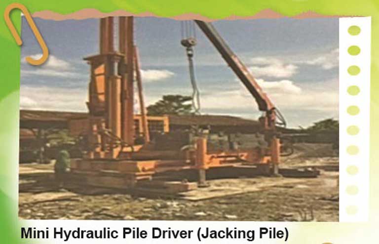 mini hydraulick pile drive (jacking pile)