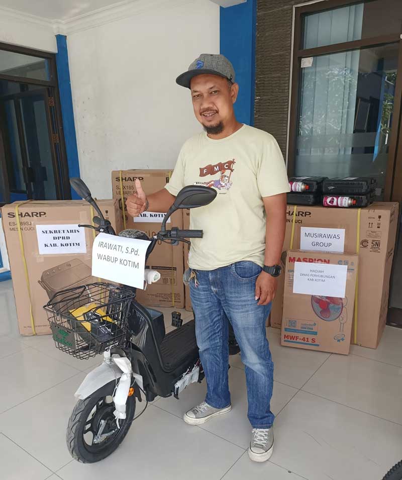sepeda listrik dari wabup kotim