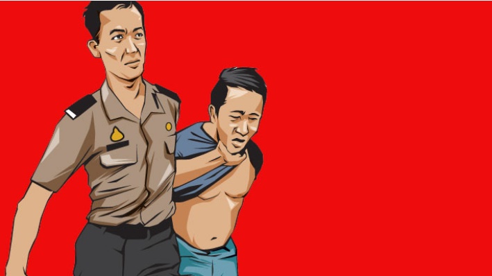 ilustrasi tangkap maling