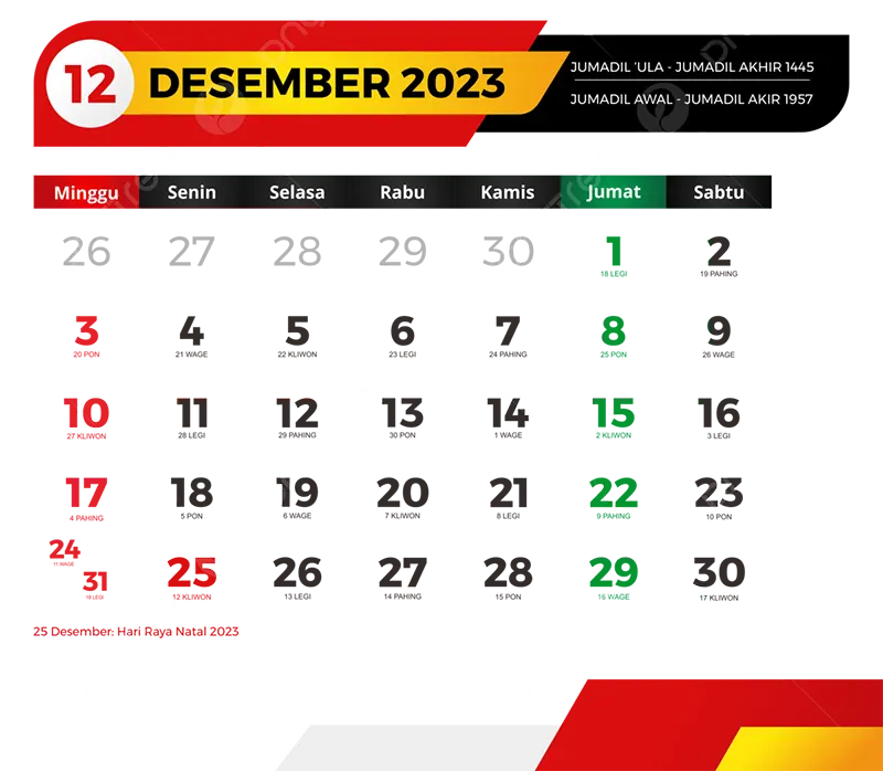 bulan desember 23