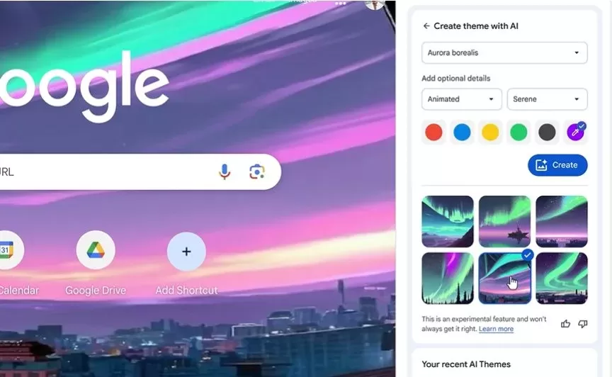 google chrome dengan ai