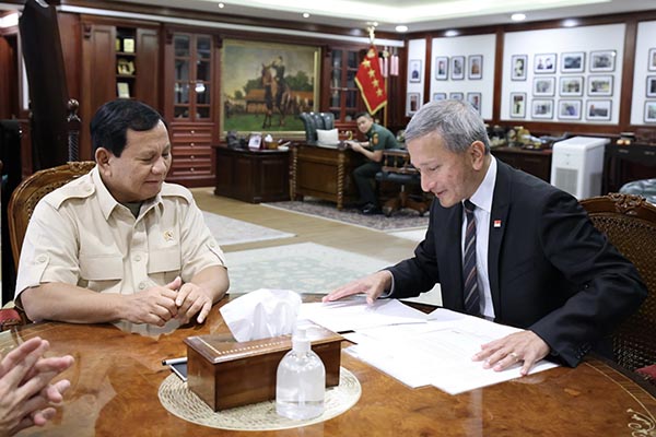 jkt prabowo menlu sg kemenhan2 kemenhan jawa pos