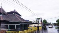 banjir di jalan padat karya kelurahan baru, kecamatan arut selatan, kabupaten kotawaringin barat