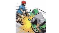Ilustrasi kecelakaan motor