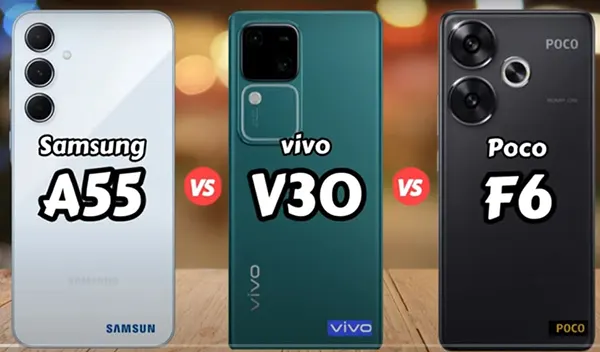 samsung a55 vivo v30 poco f6 1