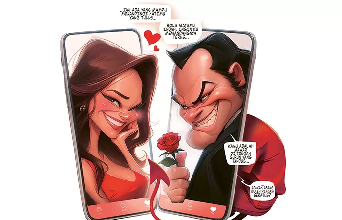 ilustrasi love scam