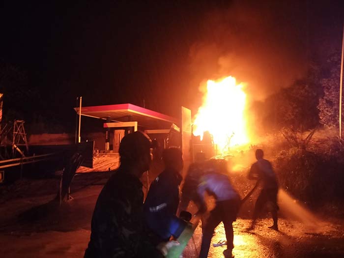spbu terbakar