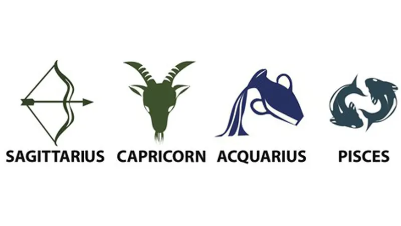 zodiiak sagitarius capricorn aquarius dan pisces