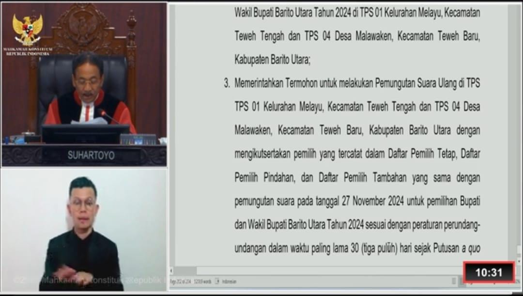 putusan mk pilkada barut