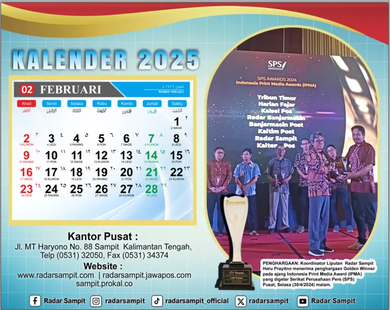 kalender februari 2025