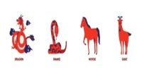 ramalan shio naga, ular,kuda, dan kambing.
