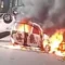 mobil polisi dibakar