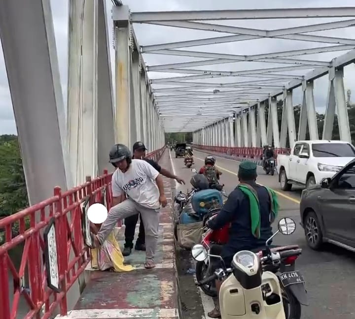 percobaan bunuh diri di jembatan kahayan