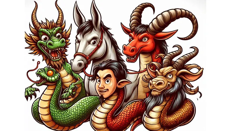 ramalan shio naga, ular, kuda, kambing