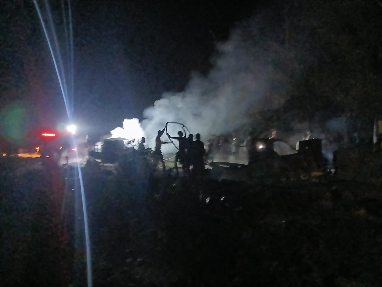 kebakaran bengkel natai kerbau