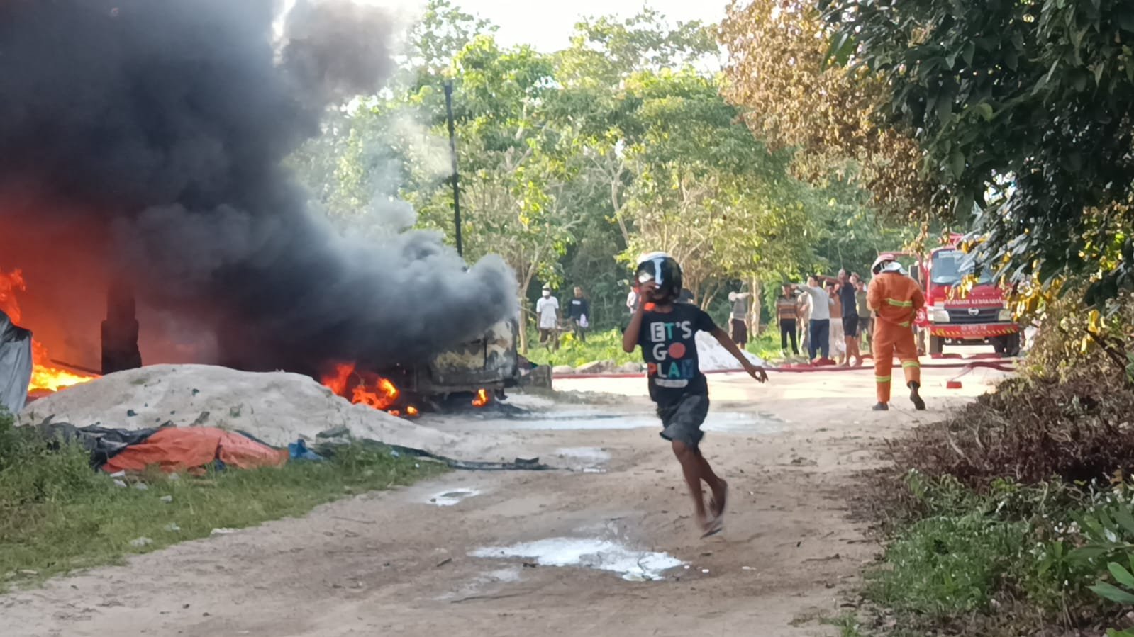 kebakaran rumah pelangsir bbm