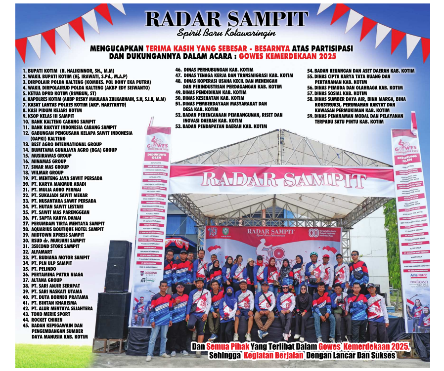 sponsor gowes radar sampit