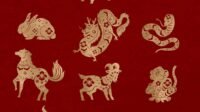 chinese new year animals vector gold animal zodiac sign stickers