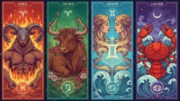 zodiak aries taurus gemini dan cancer