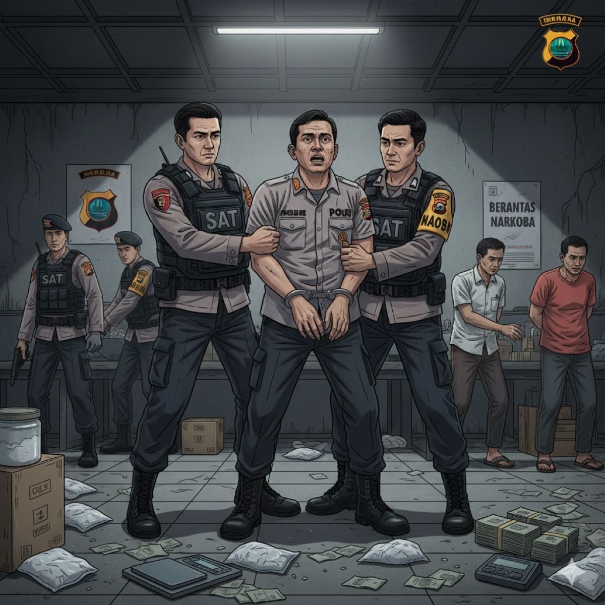 polisi tangkap polisi