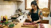 memasak daging