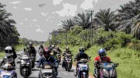 Anggota Mentaya Max Owner (MMO) Sampit turut melaju bersama rombongan Yamaha Maxi Tour Boemi Nusantara menuju Pangkalan Bun.