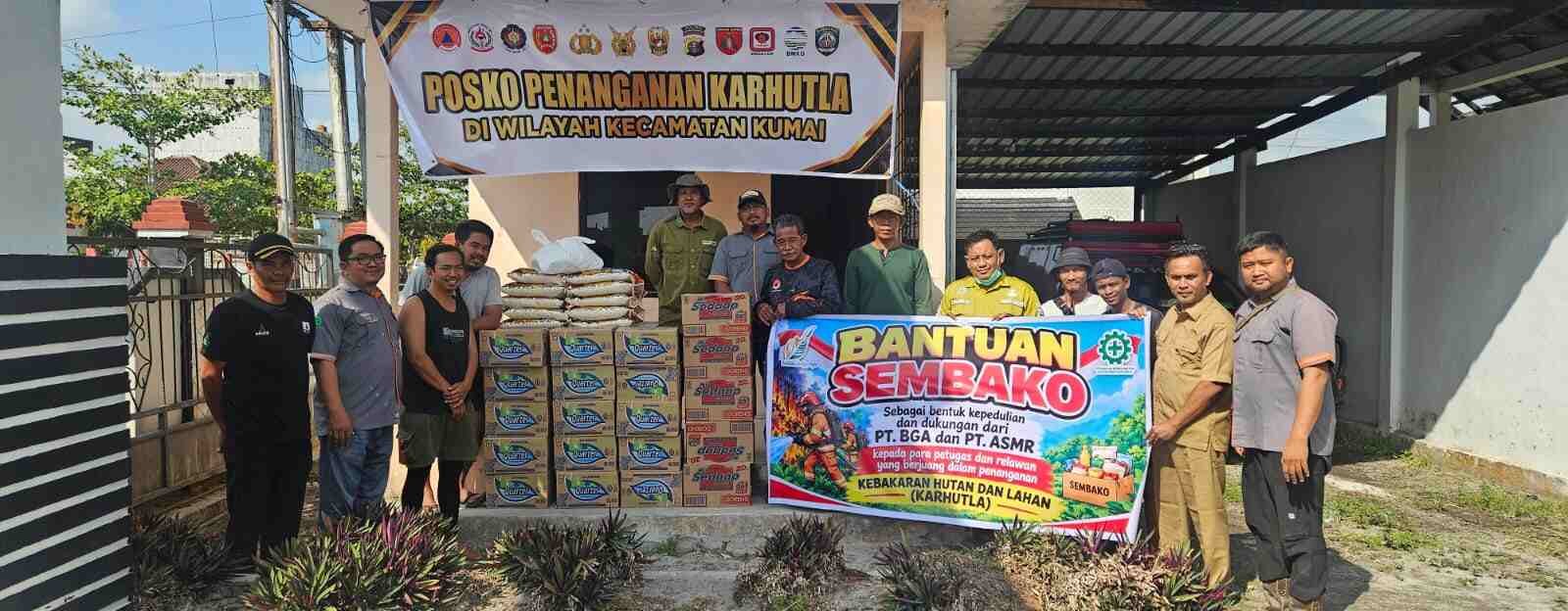 Bantuan Sembako Posko Karhutla Kecamatan Kumai