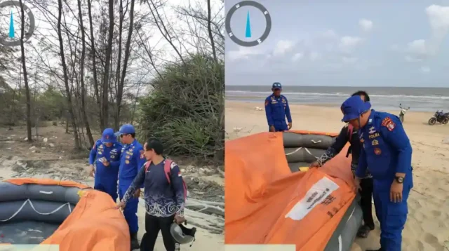 liferaft petugas ditpolairud polda kalteng