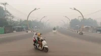 kabut asap menutup hamper semua wilayah sampit